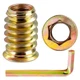MewuDecor 1/4"-20 Threaded Inserts for Wood Nutsert Furniture Screw-in Nut 20...