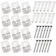 Topzone 1/4" inch Heavy Duty 25 Pound Crystal Clear Plastic Mirror Holder Clips