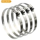 Eesteck 4-Piece 5" Adjustable Stainless Steel Hose Clamp Set for Versatile Use
