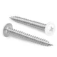 MewuDecor #8 x 2 Truss Head Fast Self Tapping Screws, Alloy x 2", White