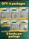 6-pack lot 3/PC (18 hooks) National Hardware Open S Hooks Brass 3/4" N121-780