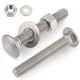VGBUY 3/8-16 x 5 Carriage Bolts Screws 4 Sets, x 5" (4 Sets), Silver 