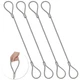 Pelopy 4 Pack Wire Rope & Sling 3/8" x 6' Eye and Eye Wire Rope Choker Sling ...