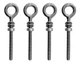 4 Pieces Stainless Steel 316 M5 Eye Bolt 5mm x 50mm 3/16" x 2" Marine Grade P...