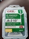 GRK 96075 RT #8 by 2-1/2-inch HandyPak White Composite Screws, (100 per Pack)