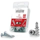 CrimsonMark 20Pcs Zinc Self Drilling Drywall Anchors and Screws kit #8 x 1-1/...