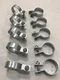 10 Pack Brace Bands with Bolts & Nuts for Chain Link Fence Gate Posts 2-3/8"