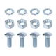 CHENACC Chrome Bumper Bolts Kit 7/16 Carriage Blots Capped Round Head Compati...