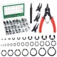 Keadic 312Pcs [M4-M28] C-clip External Retaining Rings Snap One Size, Black 