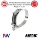 HPS 316 Marine Stainless Steel T-Bolt Hose Clamp 1.75" ID Hose Range 2" - 2.32"