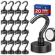 Junarter 20 Pack Magnetic Hooks, 30lbs Magnet Hooks for Cruise 20 Pack, Black 