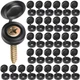 HNYYZL 150 PCS Screw Caps, Black Plastic Hinged Covers, S S, 