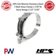 HPS 316 Marine Stainless Steel T-Bolt Hose Clamp 1-7/8"ID Hose Range 2.13"-2.44"