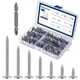 WensiLon #8 Phillips Truss Head Wood Screws Stainless Assorted, Silver 
