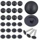 Zorfeter 150 Pcs Plastic Screw Cap Covers for Phillips Cam Fitting, Black