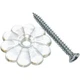 United States Hardware Clear Rosette with Screws (24-Count) D-140B United States