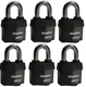 new Master Locks 6127KA 10G019 Keyed Alike Lot of 6 Weather Resistant