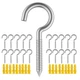 YAIRMIS Pack of 20 Metal Eye Screws, 304 Stainless Steel 2-3/4"X20PCS, Grape