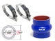 HPS 1.75" 45mm 4-Ply Silicone HUMP Intercooler Coupler Hose BLUE + T-Bolt Clamps