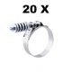 TORQUE 20 PCS T-Bolt Clamps, Stainless Steel Springloaded Clamps for Turbo