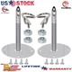 Universal Stainless Steel Mount Hood Pin Pins Plate Bonnet Lock Kit Racing Style