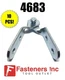 (QTY 10) 4 Hole Adjustable Hinges for Unistrut Channel & B-Line #4683 P1354