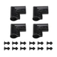 Dailydanny Chain Link Fence Gate Corner 1 3/8" x 1 Aluminum Black 