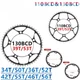 110BCD&130BCD Double Chain Crank Set Highway Bicycle 34T-50T 36T-52T Sprocket