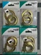 NOS 4-pack lot National Hardware N191-551 Closet Pole Socket Set Bright Brass