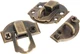 Dophee 12pcs Antique Brass Decorative Hasp 1.06"x1.14", Bronze 