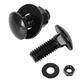 OUSCHR 1/4-20 x 1-1/2" Carriage Bolt Kit, Stainless x 1-1/2", Black 