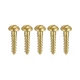 uxcell Wood Screws M2 x 10mm Slotted Round Head Brass Self-Tapping M2x10mm 