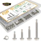 VGBUY 150Pcs Self Drilling Screws Assortment Kit, 410 1.5 inches, Silver 
