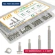 VGBUY 150Pcs Self Drilling Screws Assortment Kit, 410 Stainless Steel Self Tappi