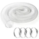 ODDMUCK 4 x 10 PVC Dust Collection Hose Clear Flexible Fume Debris Vacuum Col...