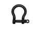 US Stainless Black Stainless Steel 316 Forged Bow Shackle 1/2" (12mm) Marine