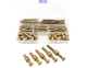 LBY 35 Sets Threaded Insert Nuts and Bolt Assortment Kit, 1/4-20 &times; 13mm Thr