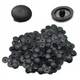 Moicstiy 500Pcs Plastic Screw Cap Covers, Self Tapping Decoration 500, Black 