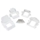 Fiberon Stair Rail Hardware Kit White Plastic Bracket Set for Railing System