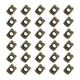Guifeng 30PCS Monogrammed Cross Hole Threaded Barrel Nuts 10x12.5mm Zinc Plat...
