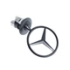 Star Hood Logo Emblem For Mercedes-Benz C-Class E-Class S-Class in Matte Black
