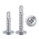 Crosshead Self-Tapping Screws 100 PCS #8 x 1-1/2" 410 Stainless Steel Silver