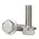 MewuDecor M10-1.5 x 25mm Flanged Hex Head Bolts Flange M10 x 25mm, Silver 