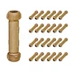 Midline Valve Compression Coupling Fitting, with Packing Nut, Brass, 5 in. Long