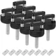 Racewill 8PCS Black Hard Top Quick Removal Fastener Thumb Screws with Nut Pla...