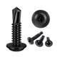 100PCS #8x3/4 Black Crosshead 410 Stainless Steel Self-Drilling Screws Modifi...