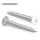 MewuDecor #8 x 2 Truss Head Fast Self Tapping Screws, Alloy x 2", White