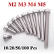 M2 M3 M4 M5 A2 304 Stainles Steel Hex Bolt Socket Cap Screw Head DIN912 Silver