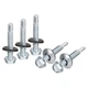 uxcell #14 x 1-1/2" Self Drilling Screws with Rubber Washer, x