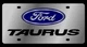 Eurosport Daytona 1530N-1 Stainless License Plate Ford Taurus Logo